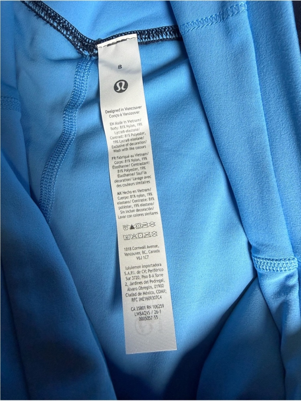 NWT Lululemon Align Side-Slit Skirt Layered Trim Size 8 Club Blue/Ocean Wave - Picture 6 of 8
